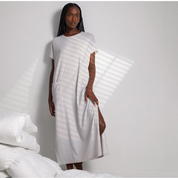 lunya Cooldown Pima Cotton Midi Dress / nightgown - Picture 3 of 7